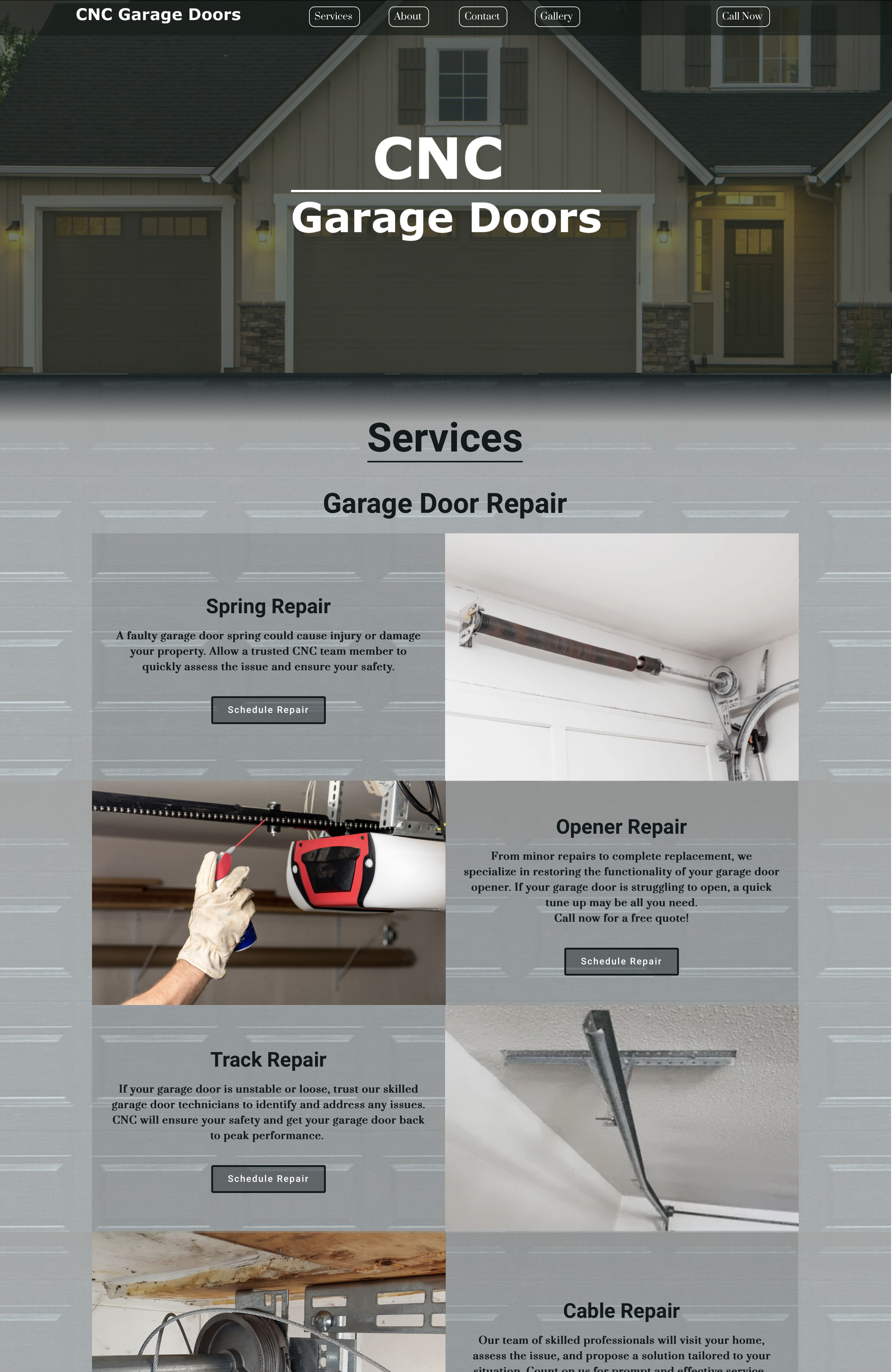 Professional Garage Door Service Website